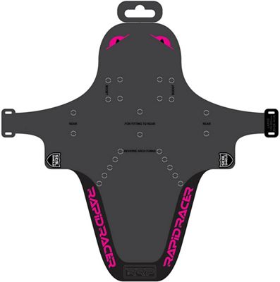 RapidRacerProducts EnduroGuard Front Mudguard - Black - Magenta - Large, Black - Magenta